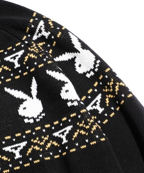 PLAYBOY（プレイボーイ）の「PLAYBOY / プレイボーイ 80S PLAYBOY CREW SWEATER ジャガード クルーネックセーター（ニット/セーター・メンズ・ブラック/ホワイト・MEDIUM/LARGE）」の16枚目の写真