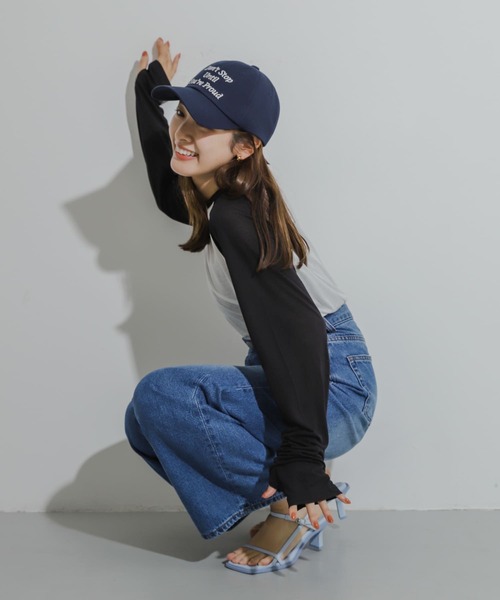 SENSE OF PLACE by URBAN RESEARCH（センスオブプレイスバイアーバンリサーチ）の「サムホールシアーラグランTシャツ（Tシャツ/カットソー・レディース・ブラック系その他/グレー系その他/ブルー系その他・ONE）」の8枚目の写真