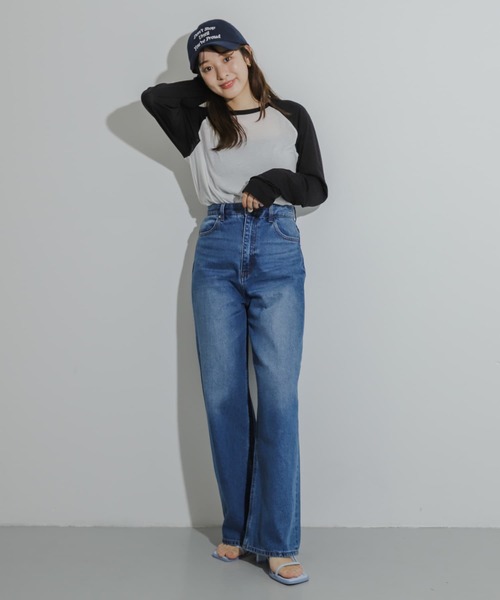 SENSE OF PLACE by URBAN RESEARCH（センスオブプレイスバイアーバンリサーチ）の「サムホールシアーラグランTシャツ（Tシャツ/カットソー・レディース・ブラック系その他/グレー系その他/ブルー系その他・ONE）」の9枚目の写真