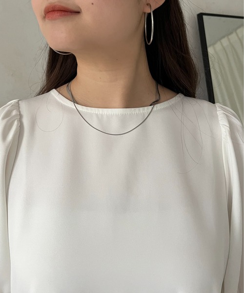 prose verse（プロズヴェール）の「バックリボンパールペプラムブラウス（シャツ/ブラウス・レディース・オフホワイト/ブラック・ﾌﾘ-）」の21枚目の写真