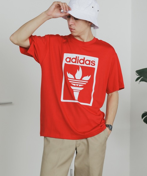 adidas(アディダス)の「adidas/アディダス TREFOIL TOUCH Tシャツ(Tシャツ/カットソー・メンズ・ブルー/レッド/ホワイト・2XL/XL/M)」の3枚目の写真