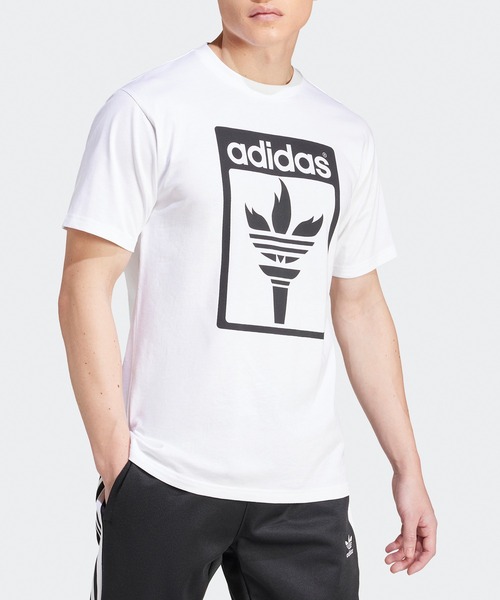 adidas(アディダス)の「adidas/アディダス TREFOIL TOUCH Tシャツ(Tシャツ/カットソー・メンズ・ブルー/レッド/ホワイト・2XL/XL/M)」の4枚目の写真