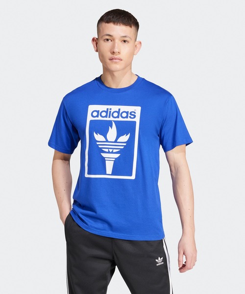 adidas(アディダス)の「adidas/アディダス TREFOIL TOUCH Tシャツ(Tシャツ/カットソー・メンズ・ブルー/レッド/ホワイト・2XL/XL/M)」の9枚目の写真