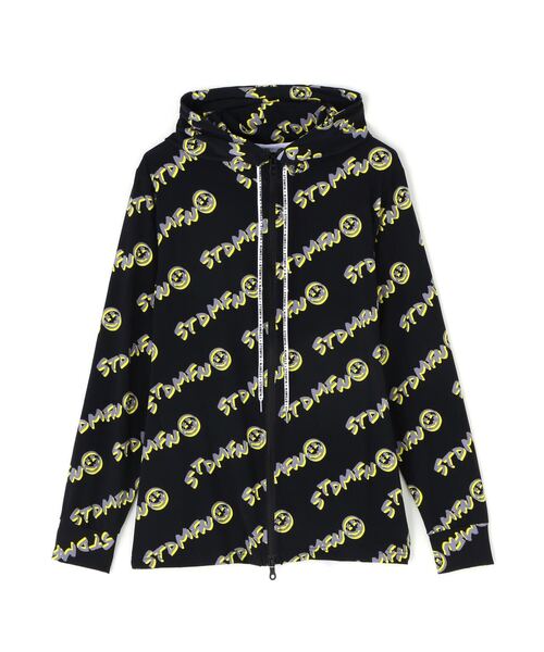 STUD MUFFIN（スタッドマフィン）の「STUD MUFFIN/スタッドマフィン/フラッシュグラフィティ柄ストレッチナイロンPK（ラッシュガード・メンズ・ホワイト/ブラック・2/3）」の4枚目の写真