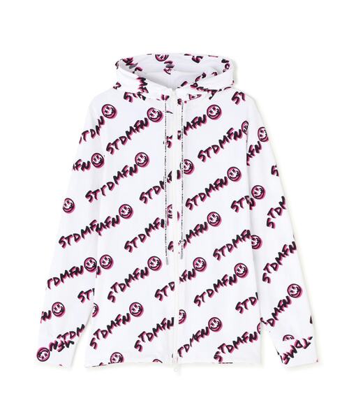 STUD MUFFIN（スタッドマフィン）の「STUD MUFFIN/スタッドマフィン/フラッシュグラフィティ柄ストレッチナイロンPK（ラッシュガード・メンズ・ホワイト/ブラック・2/3）」の12枚目の写真