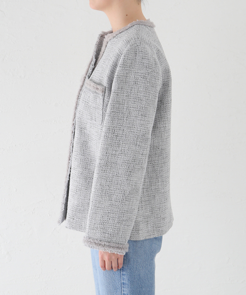 VERMEIL ブッチャーツイードフリンジジャケット 楽天市場】【SALE／30%OFF】ブッチャーツイードフリンジ