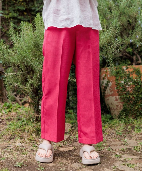 niko and...（ニコアンド）の「DRYリネンライクストレートパンツ（その他パンツ・レディース・グリーン/ピンク/ラベンダー/ブルー/ブラック/ライトベージュ・LARGE/MEDIUM）」の6枚目の写真