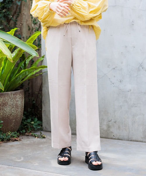 niko and...（ニコアンド）の「DRYリネンライクストレートパンツ（その他パンツ・レディース・グリーン/ピンク/ラベンダー/ブルー/ブラック/ライトベージュ・LARGE/MEDIUM）」の13枚目の写真