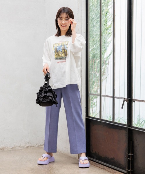 niko and...（ニコアンド）の「DRYリネンライクストレートパンツ（その他パンツ・レディース・グリーン/ピンク/ラベンダー/ブルー/ブラック/ライトベージュ・LARGE/MEDIUM）」の18枚目の写真