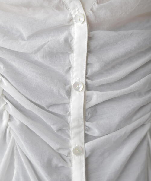 FREE'S MART（フリーズマート）の「◆Vネックシャーリングブラウス（シャツ/ブラウス・レディース・ホワイト/ピンク/ブラック・FREE）」の20枚目の写真