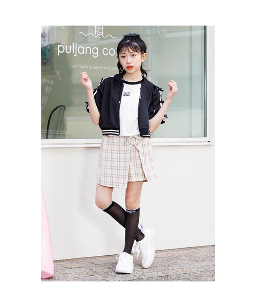 algy（アルジー）の「【ACTIVE・接触冷感】チュールラインラグランT（Tシャツ/カットソー・キッズ・グリーン/ブラック/サックスブルー・XX-SMALL/X-SMALL/MEDIUM/SMALL）」の4枚目の写真