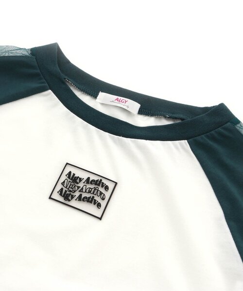 algy（アルジー）の「【ACTIVE・接触冷感】チュールラインラグランT（Tシャツ/カットソー・キッズ・グリーン/ブラック/サックスブルー・XX-SMALL/X-SMALL/MEDIUM/SMALL）」の8枚目の写真