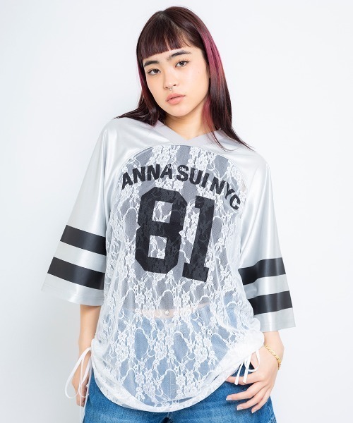ANNA SUI（アナスイ）の「ANNA SUI NYC レース 切替 ロンT 【SP】（その他トップス・レディース・ブラック/ブルー/ホワイト/ピンク・FREE）」の2枚目の写真