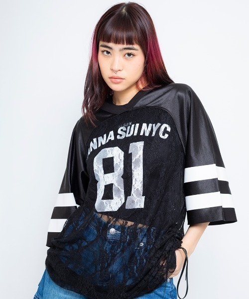 ANNA SUI（アナスイ）の「ANNA SUI NYC レース 切替 ロンT 【SP】（その他トップス・レディース・ブラック/ブルー/ホワイト/ピンク・FREE）」の3枚目の写真
