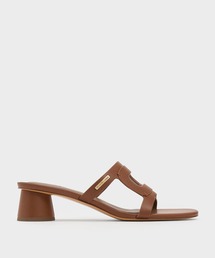CHARLES & KEITH | カットアウトシリンダーヒールミュール(サンダル)