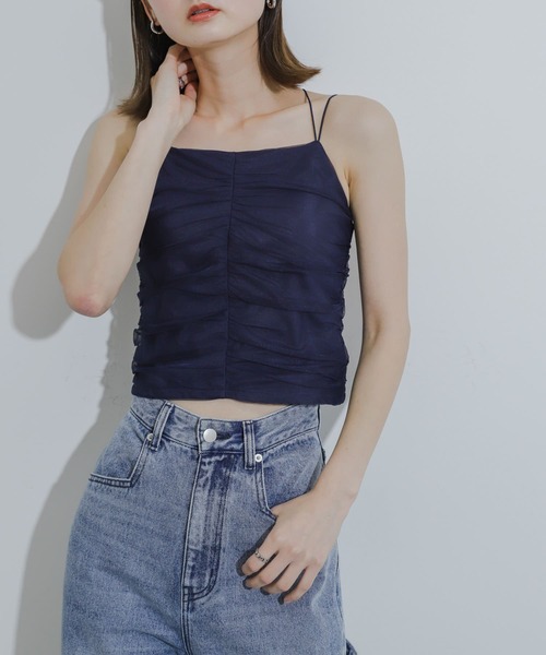 SENSE OF PLACE by URBAN RESEARCH(センスオブプレイスバイアーバンリサーチ)の「カップツキチュールキャミソール(キャミソール・レディース・ブラック/オレンジ/アイボリー/ネイビー・ONE)」の5枚目の写真