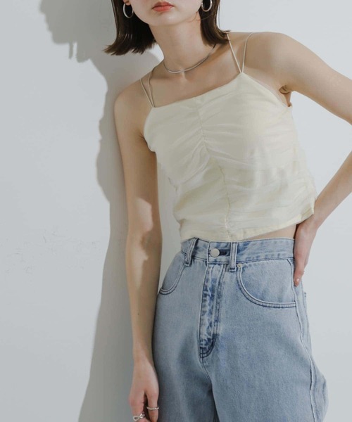 SENSE OF PLACE by URBAN RESEARCH(センスオブプレイスバイアーバンリサーチ)の「カップツキチュールキャミソール(キャミソール・レディース・ブラック/オレンジ/アイボリー/ネイビー・ONE)」の11枚目の写真