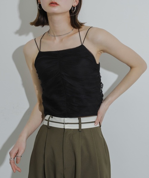 SENSE OF PLACE by URBAN RESEARCH(センスオブプレイスバイアーバンリサーチ)の「カップツキチュールキャミソール(キャミソール・レディース・ブラック/オレンジ/アイボリー/ネイビー・ONE)」の16枚目の写真