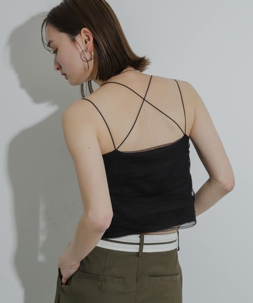 SENSE OF PLACE by URBAN RESEARCH(センスオブプレイスバイアーバンリサーチ)の「カップツキチュールキャミソール(キャミソール・レディース・ブラック/オレンジ/アイボリー/ネイビー・ONE)」の18枚目の写真