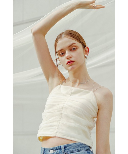 SENSE OF PLACE by URBAN RESEARCH(センスオブプレイスバイアーバンリサーチ)の「カップツキチュールキャミソール(キャミソール・レディース・ブラック/オレンジ/アイボリー/ネイビー・ONE)」の1枚目の写真