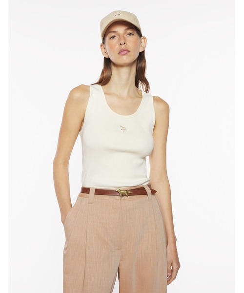 Maison Kitsune（メゾンキツネ）の「BABY FOX PATCH RIBBED TANK