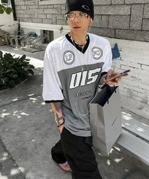 HOLY IN CODE（ホーリーインコード）の「HOLY IN CODE No.0156 015 rugby half T（Tシャツ/カットソー・メンズ）」