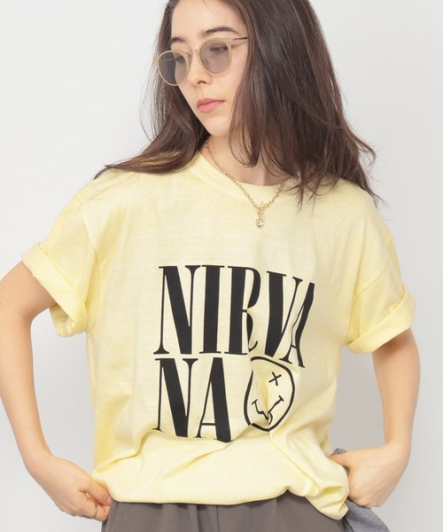 GOOD ROCK SPEED（グッドロックスピード）の「《再入荷・新色登場》【GOOD ROCK SPEED】バンドロゴTシャツ（Tシャツ/カットソー・レディース・ホワイト/ブラック/チャコールグレー/イエロー系その他/イエロー・FREE）」の5枚目の写真