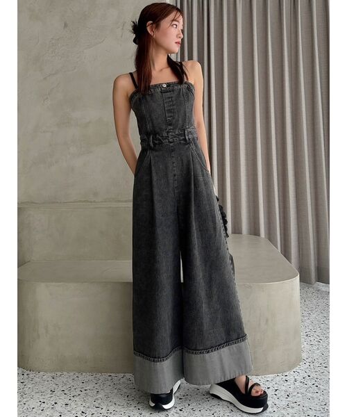 dazzlin（ダズリン）の「デニムベアロンパース（サロペット/オーバーオール・レディース・ブラック/その他1・SMALL/MEDIUM）」の10枚目の写真