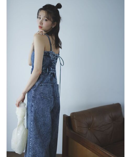 dazzlin（ダズリン）の「デニムベアロンパース（サロペット/オーバーオール・レディース・ブラック/その他1・SMALL/MEDIUM）」の15枚目の写真