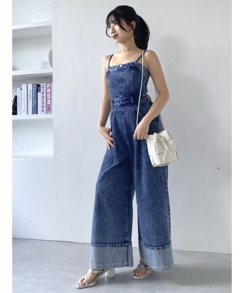 dazzlin（ダズリン）の「デニムベアロンパース（サロペット/オーバーオール・レディース・ブラック/その他1・SMALL/MEDIUM）」の4枚目の写真