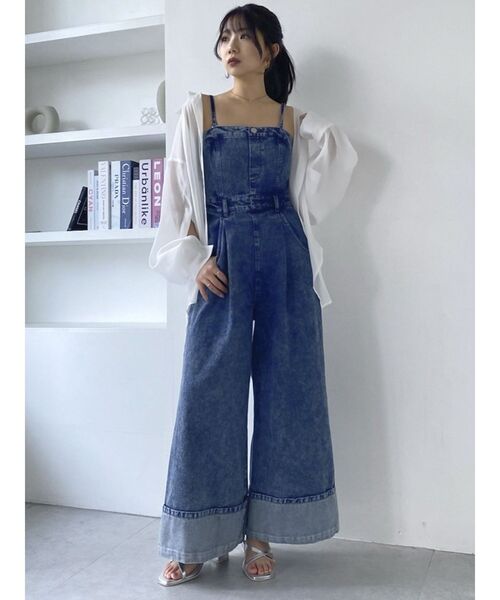 dazzlin（ダズリン）の「デニムベアロンパース（サロペット/オーバーオール・レディース・ブラック/その他1・SMALL/MEDIUM）」の7枚目の写真