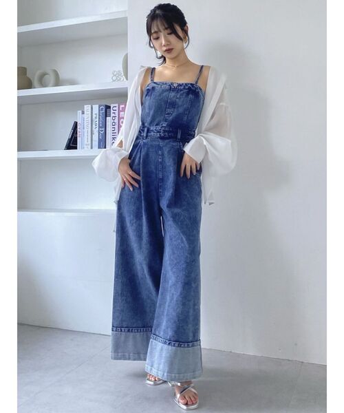 dazzlin（ダズリン）の「デニムベアロンパース（サロペット/オーバーオール・レディース・ブラック/その他1・SMALL/MEDIUM）」の8枚目の写真