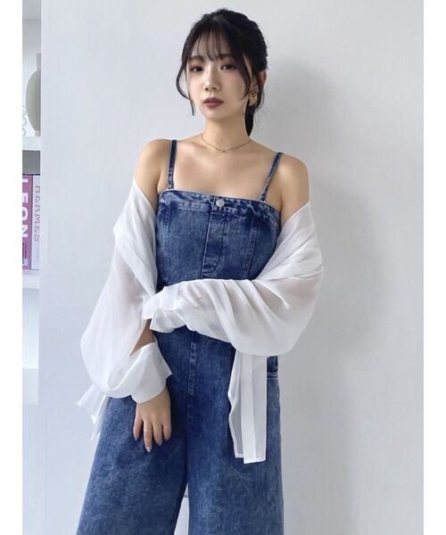 dazzlin（ダズリン）の「デニムベアロンパース（サロペット/オーバーオール・レディース・ブラック/その他1・SMALL/MEDIUM）」の9枚目の写真