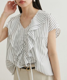 VIS | 【夏トップス総選挙/お気に入り登録No.3】ラッフルチュニックブラウス【洗える】(シャツ/ブラウス)