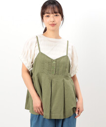 ONIGIRI | コットンリネン ビスチェ ブラウス / セットアップ対応(Tシャツ/カットソー)