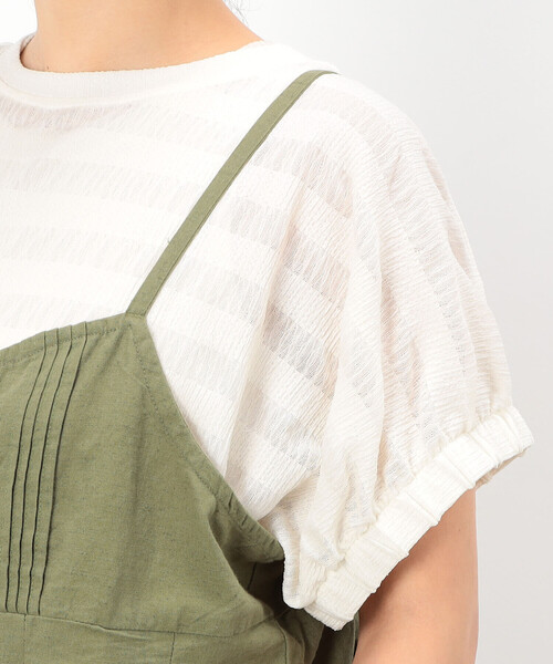 ONIGIRI（オニギリ）の「コットンリネン ビスチェ ブラウス / セットアップ対応（Tシャツ/カットソー・レディース・チャコール/アイボリー/カーキ・FREE）」の18枚目の写真