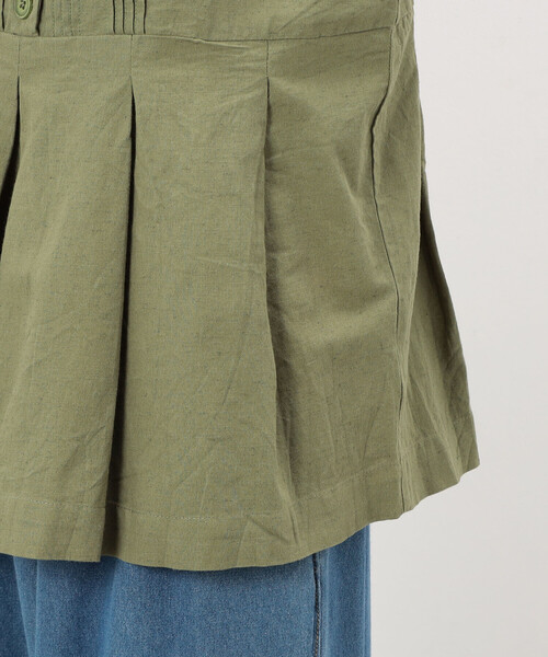 ONIGIRI（オニギリ）の「コットンリネン ビスチェ ブラウス / セットアップ対応（Tシャツ/カットソー・レディース・チャコール/アイボリー/カーキ・FREE）」の19枚目の写真