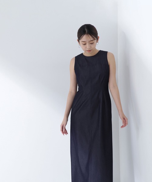NATURAL BEAUTY BASIC ミニマルナローワンピース M NATURAL BEAUTY BASIC（ナチュラルビューティーベーシック）の