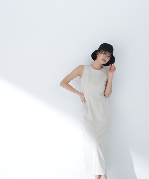 NATURAL BEAUTY BASIC ミニマルナローワンピース M NATURAL BEAUTY BASIC（ナチュラルビューティーベーシック）の