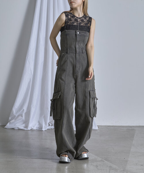 RAY CASSIN（レイカズン）の「デニムコンビネゾン（ワンピース・レディース・ブルー系その他4/グレー系その他/ベージュ系その他・1/0）」の5枚目の写真