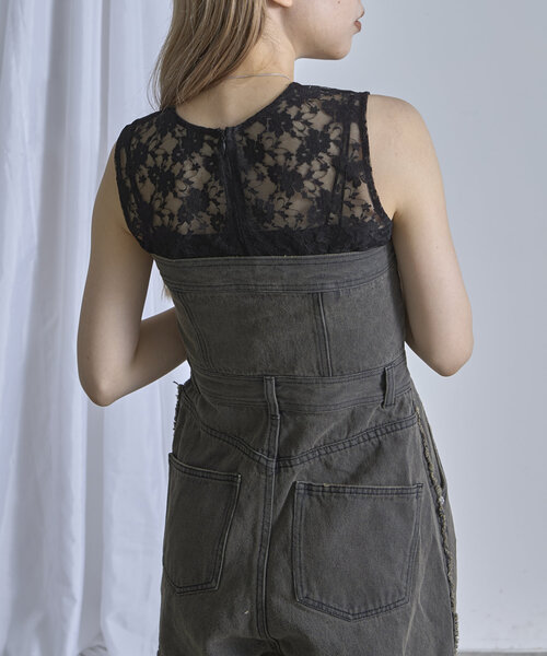 RAY CASSIN（レイカズン）の「デニムコンビネゾン（ワンピース・レディース・ブルー系その他4/グレー系その他/ベージュ系その他・1/0）」の9枚目の写真