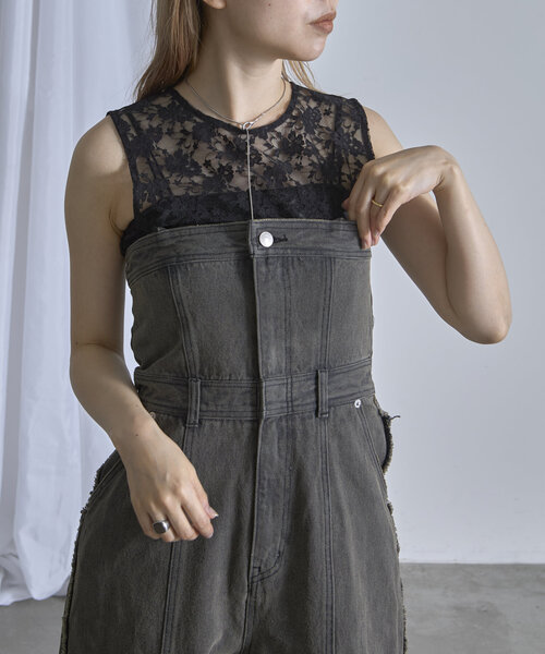 RAY CASSIN（レイカズン）の「デニムコンビネゾン（ワンピース・レディース・ブルー系その他4/グレー系その他/ベージュ系その他・1/0）」の11枚目の写真