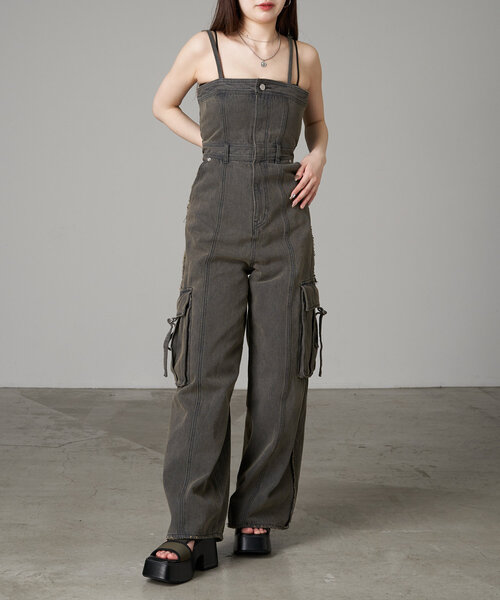 RAY CASSIN（レイカズン）の「デニムコンビネゾン（ワンピース・レディース・ブルー系その他4/グレー系その他/ベージュ系その他・1/0）」の16枚目の写真