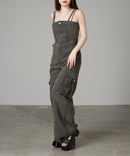 RAY CASSIN（レイカズン）の「デニムコンビネゾン（ワンピース・レディース・ブルー系その他4/グレー系その他/ベージュ系その他・1/0）」の17枚目の写真