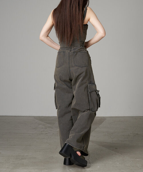 RAY CASSIN（レイカズン）の「デニムコンビネゾン（ワンピース・レディース・ブルー系その他4/グレー系その他/ベージュ系その他・1/0）」の18枚目の写真