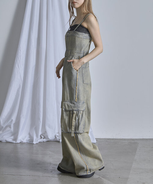 RAY CASSIN（レイカズン）の「デニムコンビネゾン（ワンピース・レディース・ブルー系その他4/グレー系その他/ベージュ系その他・1/0）」の21枚目の写真