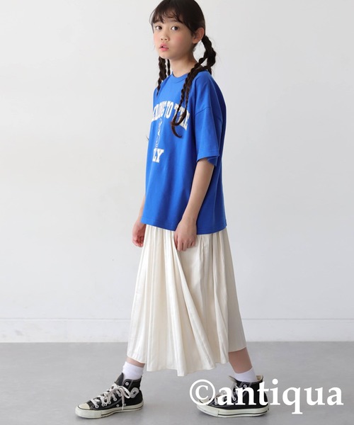 antiqua（アンティカ）の「ブルドックロゴTシャツ（Tシャツ/カットソー・キッズ・スミクロ/ブルー/ブラック/ホワイト・140/150/160）」の18枚目の写真