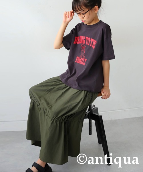 antiqua（アンティカ）の「ブルドックロゴTシャツ（Tシャツ/カットソー・キッズ・スミクロ/ブルー/ブラック/ホワイト・140/150/160）」の12枚目の写真