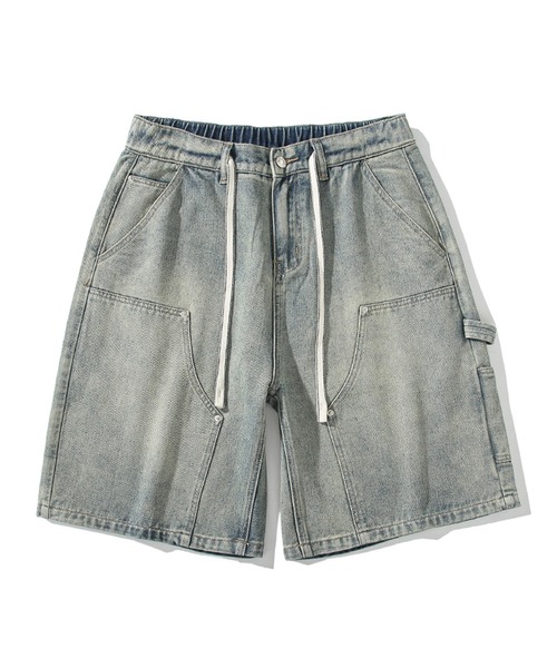 HOOK(フック)の「HOOK -select- ウォッシュデニムハーフパンツ (SS)(デニムパンツ・メンズ・ブルー・M/L/XL)」の3枚目の写真