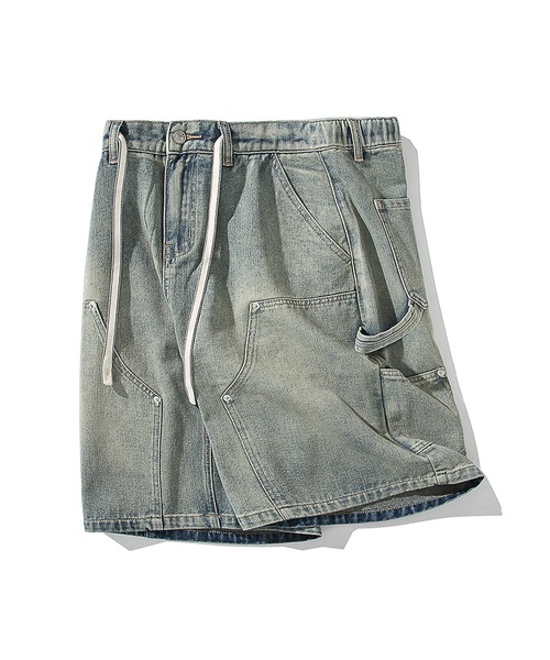 HOOK(フック)の「HOOK -select- ウォッシュデニムハーフパンツ (SS)(デニムパンツ・メンズ・ブルー・M/L/XL)」の5枚目の写真